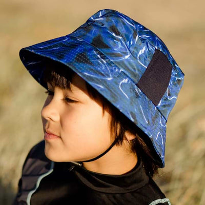 Microfibre Bucket Hat – Blue Wave