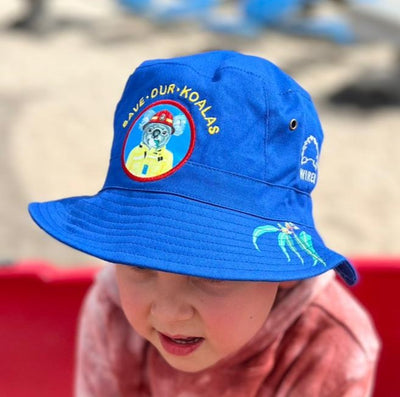 Kids Bucket Hat - Save Our Koalas in Blue